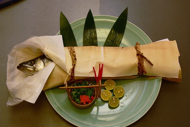 スズキの奉書焼き